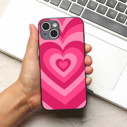Retro Love metal back case for Apple Iphone 14 Plus