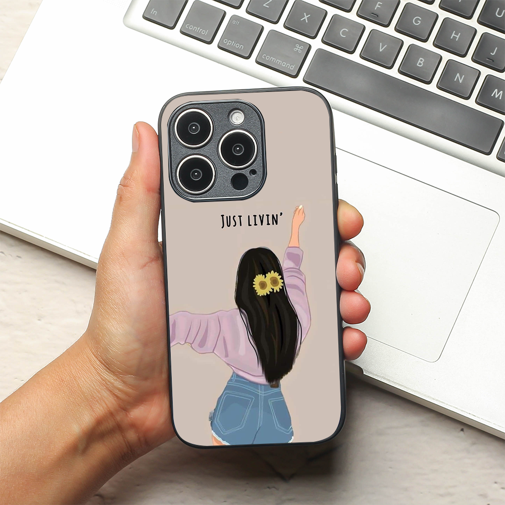 Just Livin metal back case for Apple Iphone 15 Pro