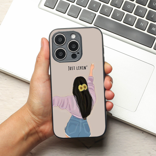 Just Livin metal back case for Apple Iphone 15 Pro