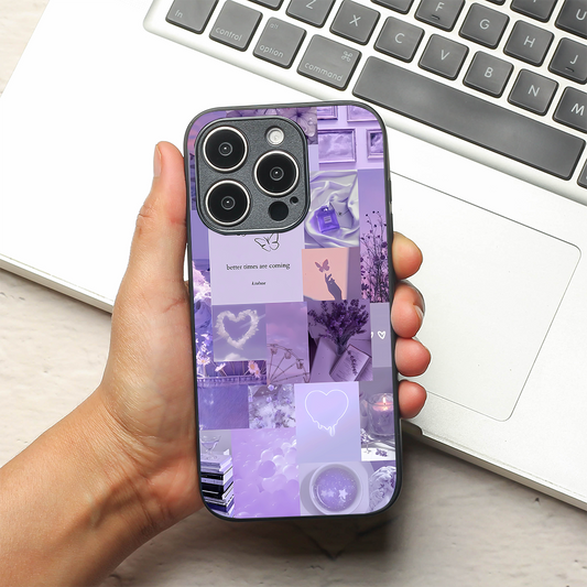 Lavender Dreams metal back case for Apple Iphone 15 Pro