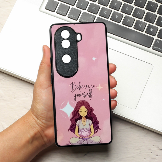 Lotus Girl metal back case for Vivo V40e