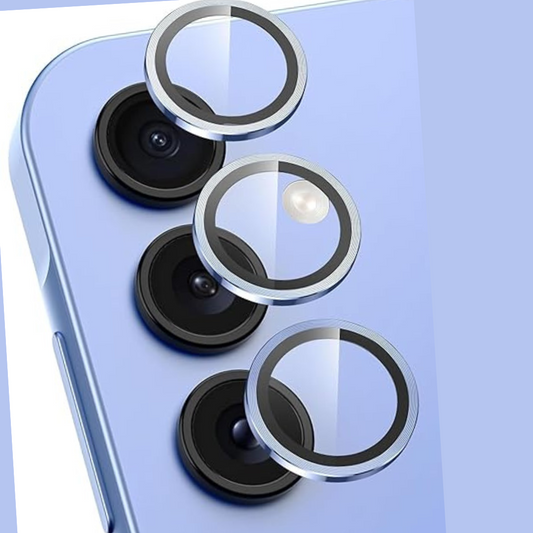 Sierra Blue Metallic camera ring lens guard for Samsung A55