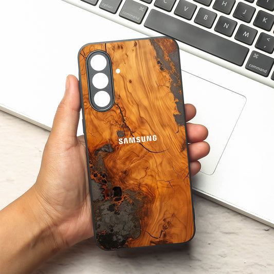 Lava Oak metal back case for Samsung A56