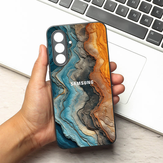 Layered Marble metal back case for Samsung A56