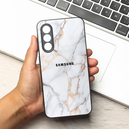 Copper Luxe Marble metal back case for Samsung A56