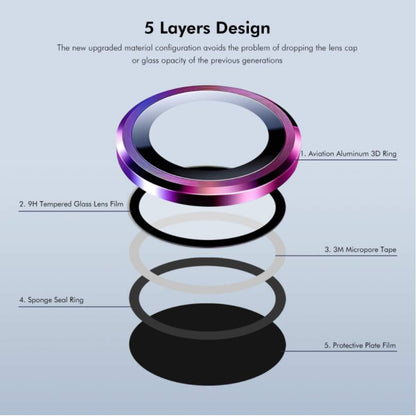Black Metallic camera ring lens guard for Apple iphone 16e