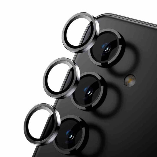 Black Metallic camera ring lens guard for Samsung S24 FE