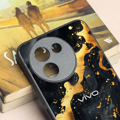 Black Gold Blaze  metal back case for Vivo T3X