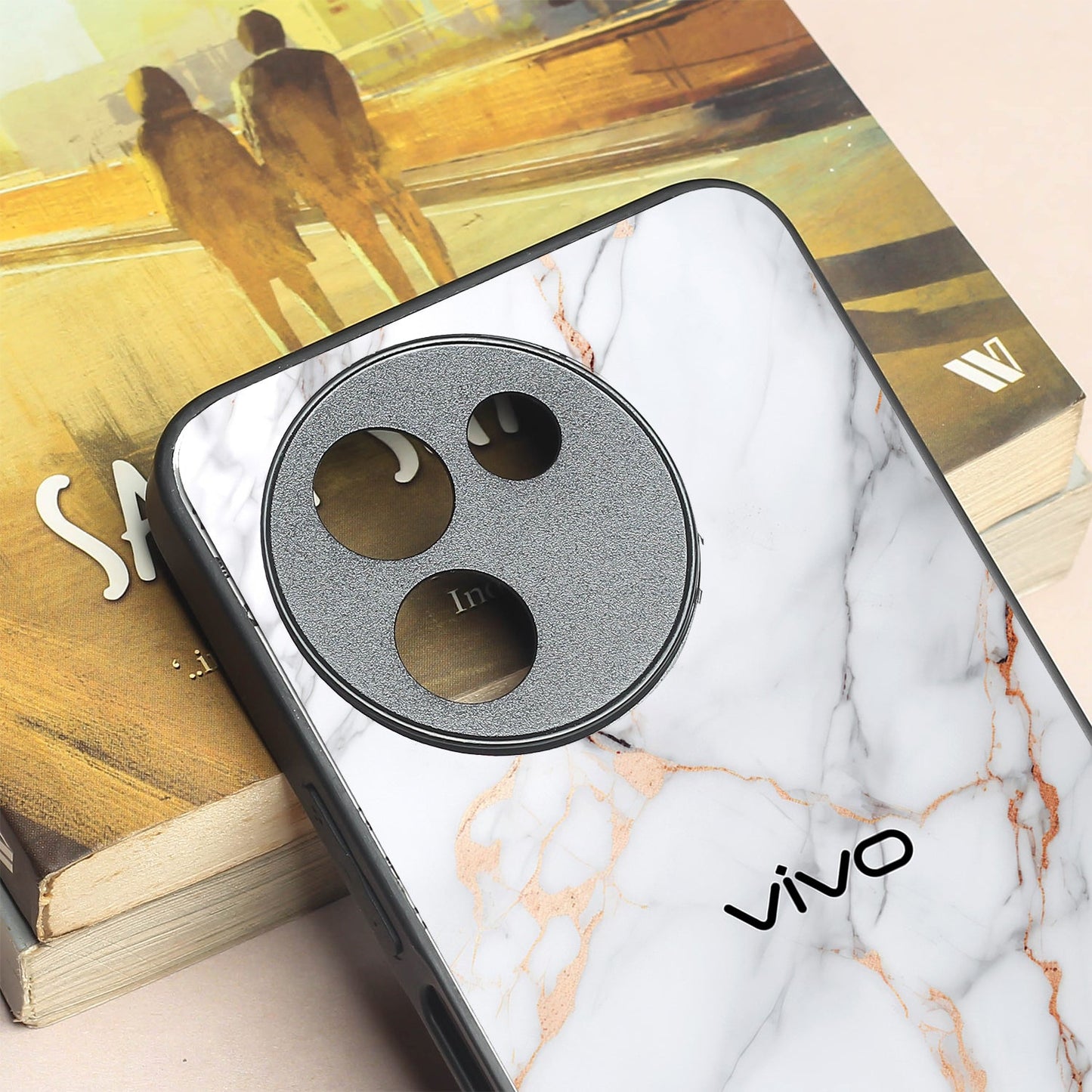 Copper Luxe Marble metal back case for Vivo Y58