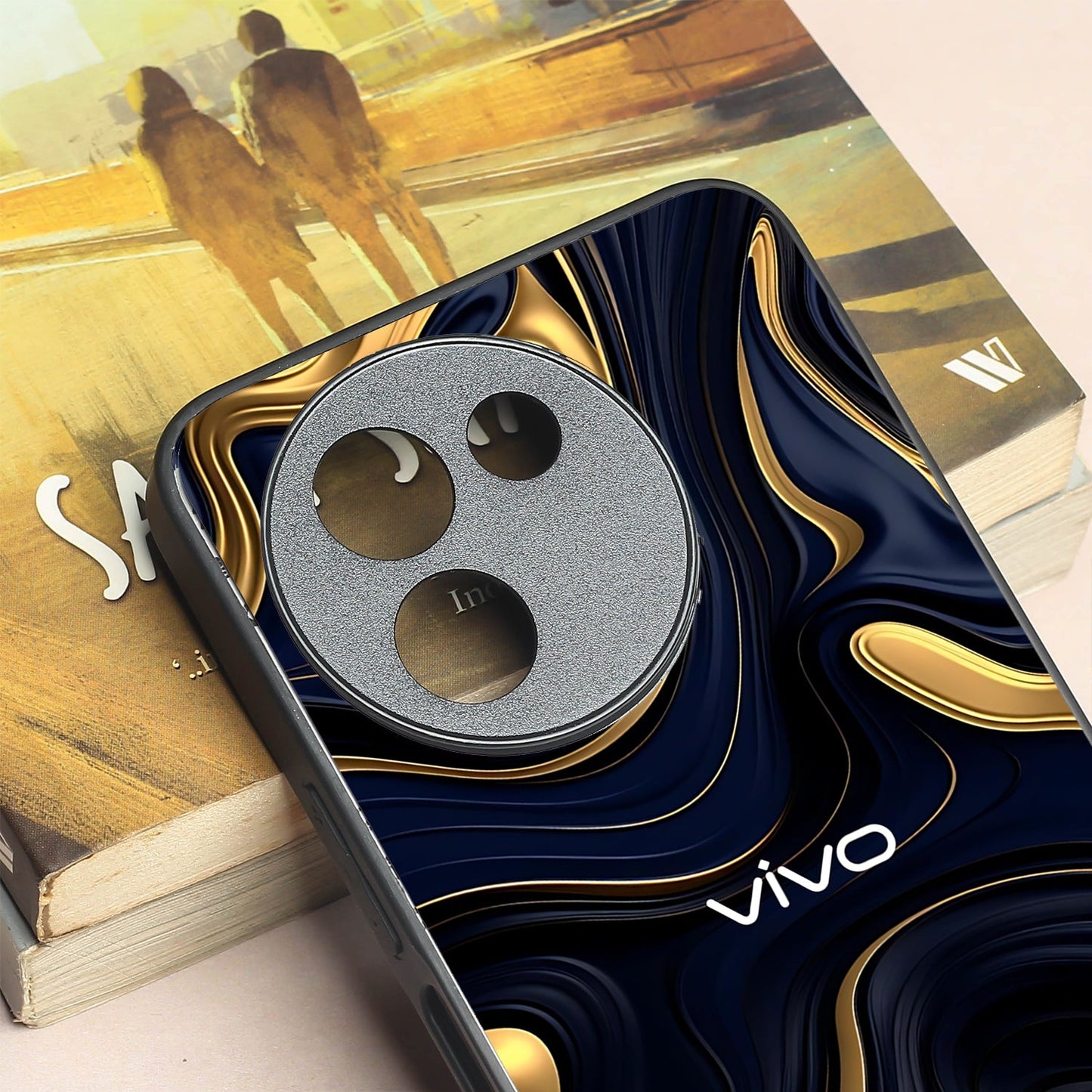 Noir Gold metal back case for Vivo Y58
