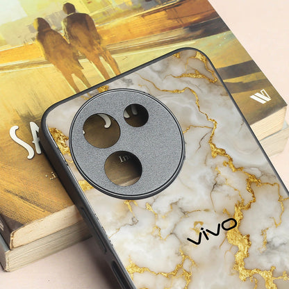 Gold Vein Glory metal back case for Vivo Y58
