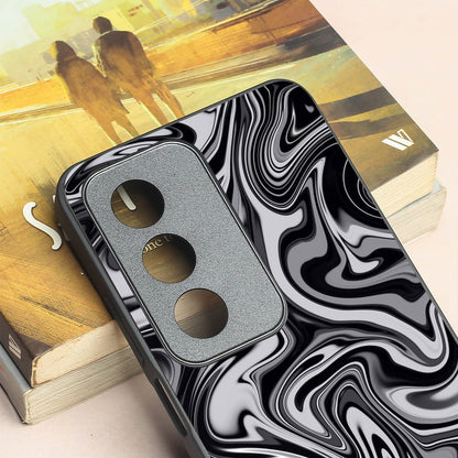 Blackout Marble metal back case for Oppo A3 Pro 5g