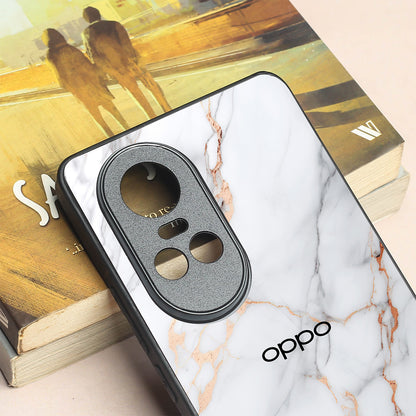 Copper Luxe Marble metal back case for Oppo Reno 10