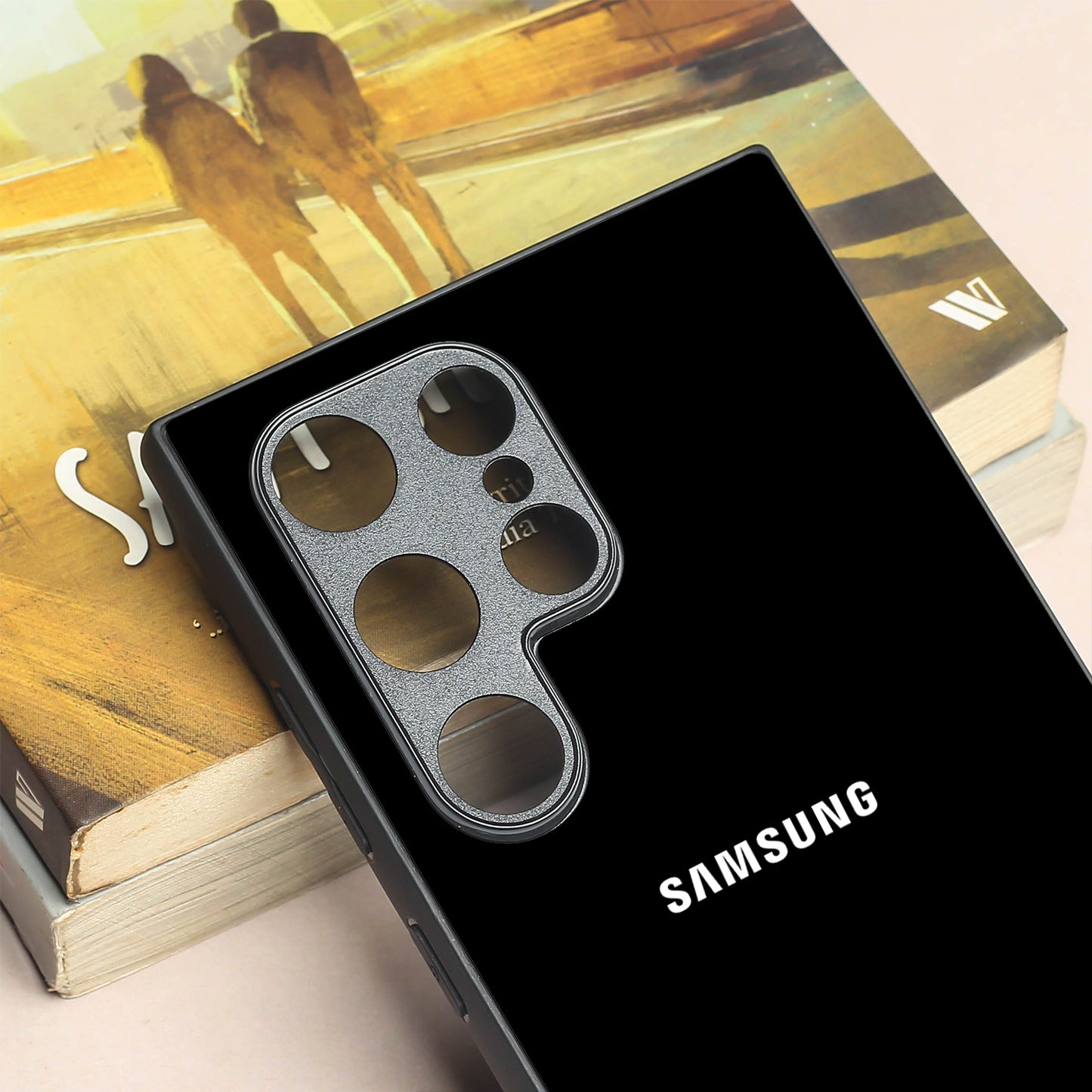 Black metal back case for Samsung S24 Plus