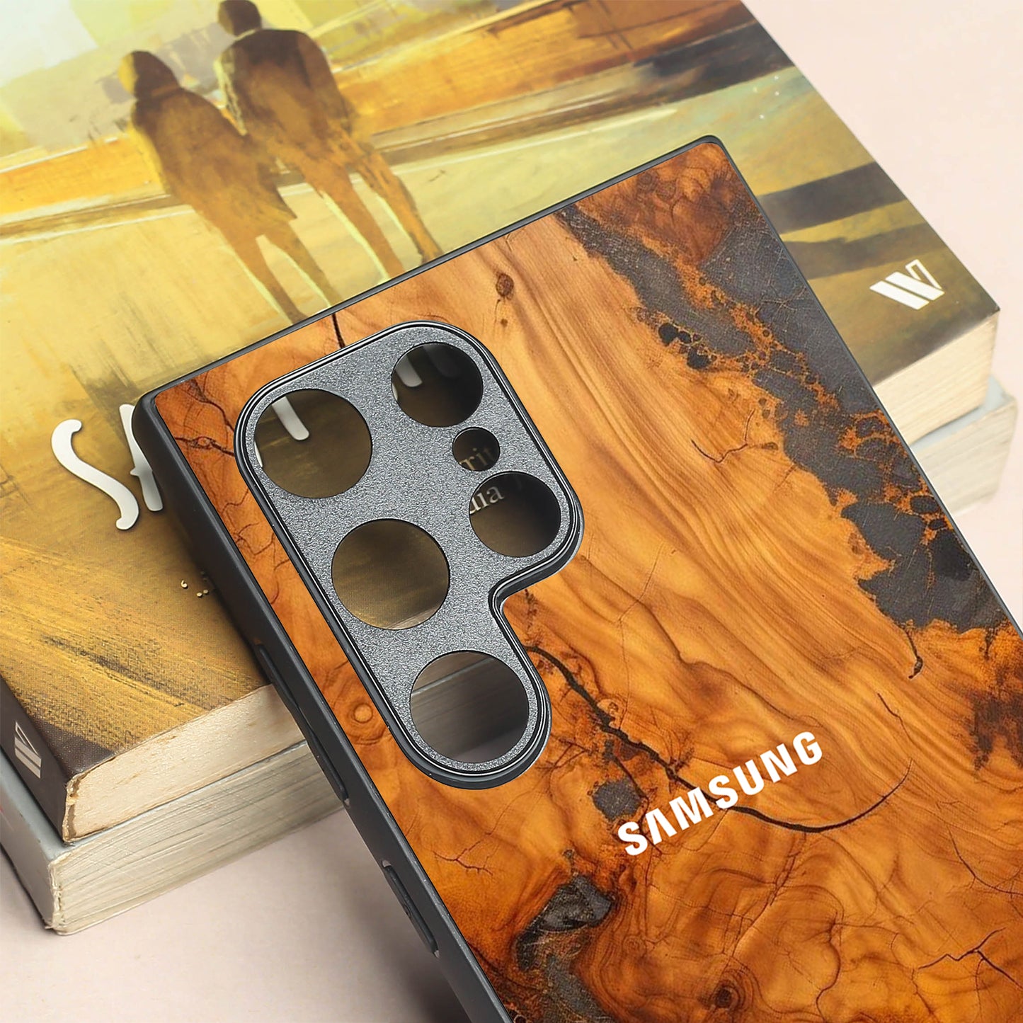 Lava Oak metal back case for Samsung S24 Plus
