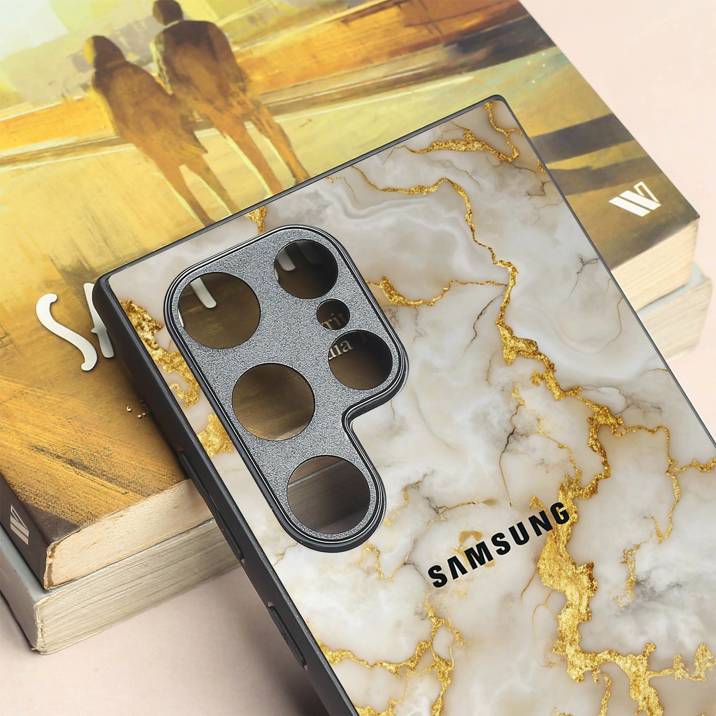 Gold Vein Glory metal back case for Samsung S24 Plus
