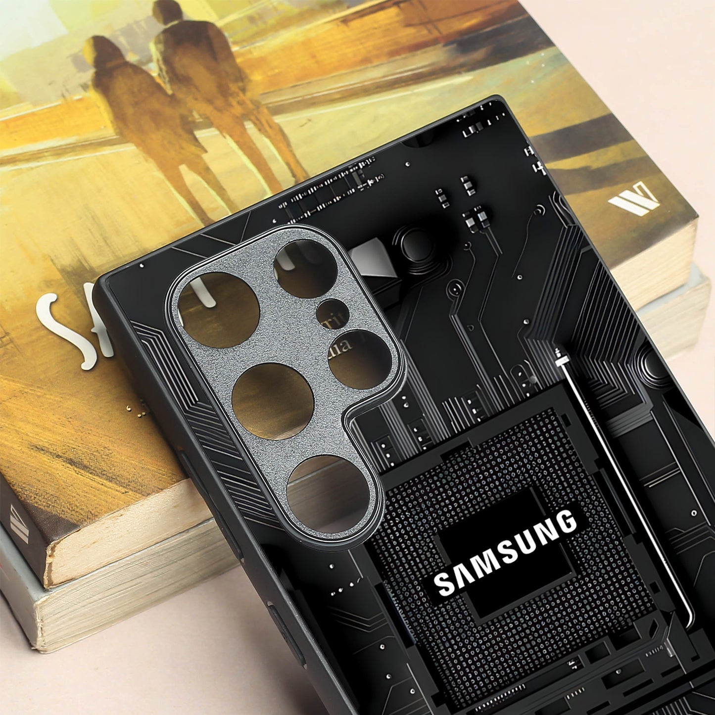 Microchip metal back case for Samsung S24 Plus