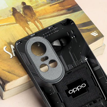 Microchip metal back case for Oppo Reno 10