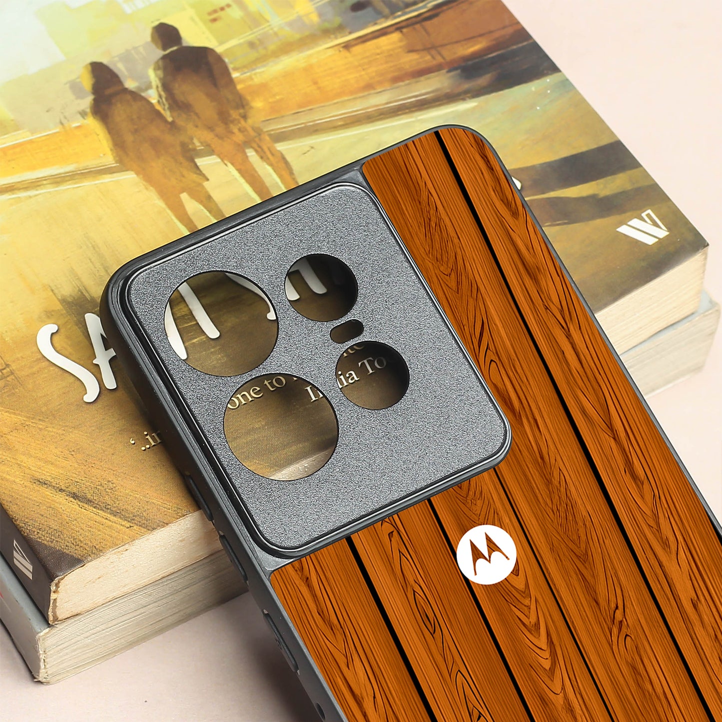 WoodCraft Touch metal back case for Motorola Edge 50 Pro