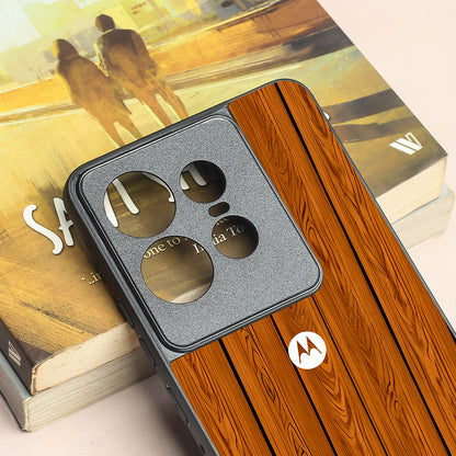 WoodCraft Touch metal back case for Motorola Edge 50 Pro