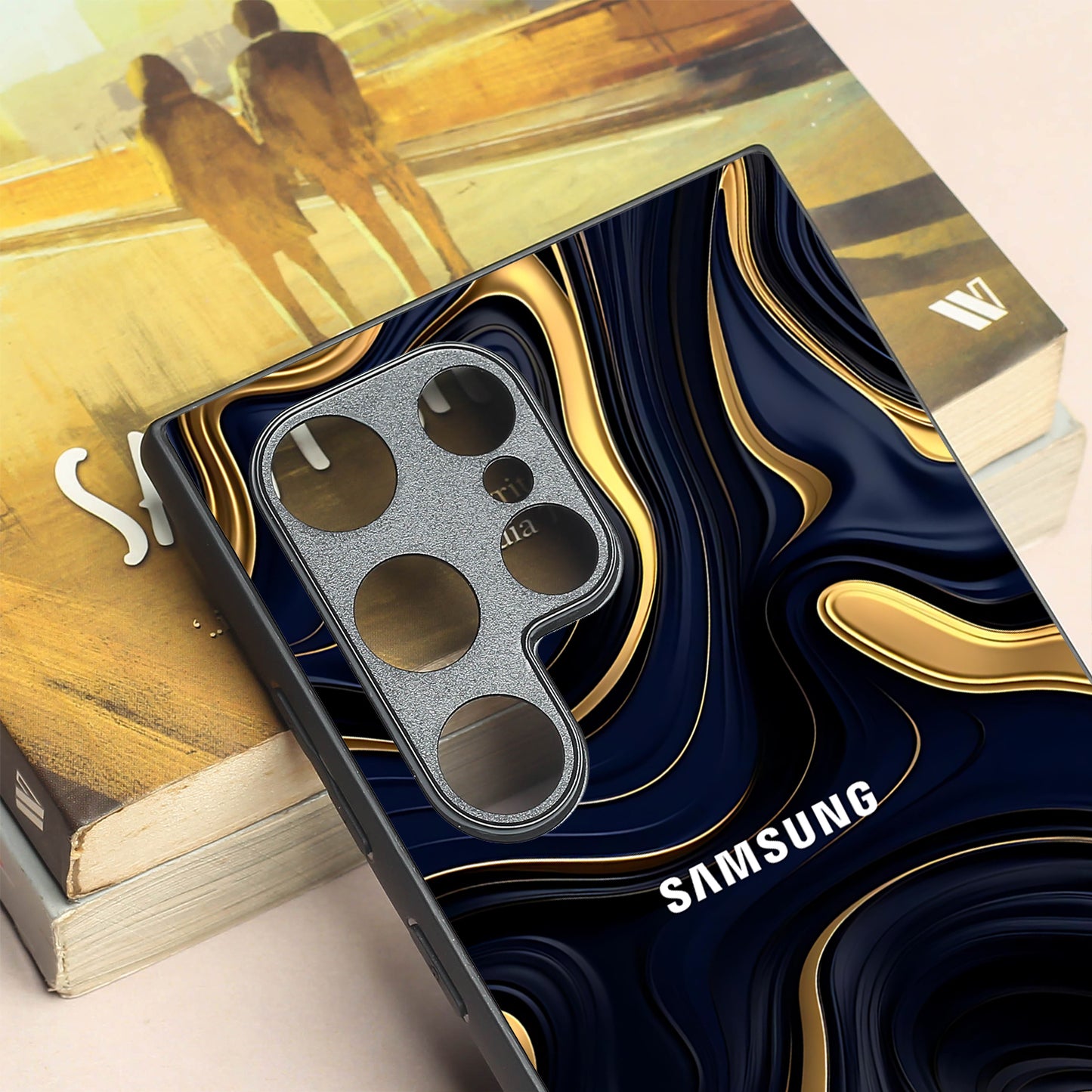 Noir Gold metal back case for Samsung S24 Plus