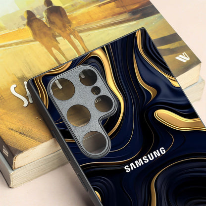 Noir Gold metal back case for Samsung S24 Plus
