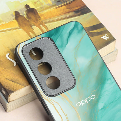 Green Luxe Marble metal back case for Oppo K12X