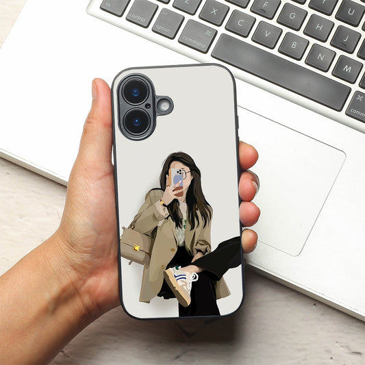 Chic Snap metal back case for Apple Iphone 16