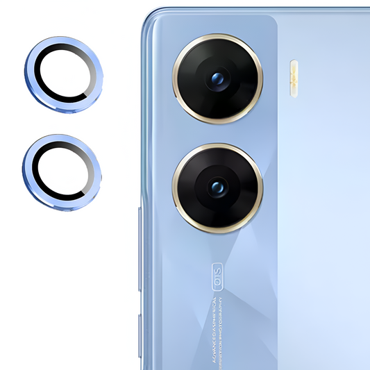 Sierra Blue Metallic camera ring lens guard for Vivo V29E