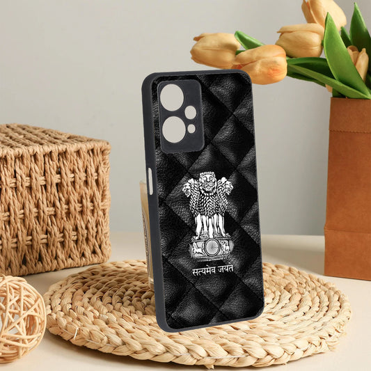 Royal Black Satyamev Jayate metal back case for OnePlus Nord CE 2 Lite